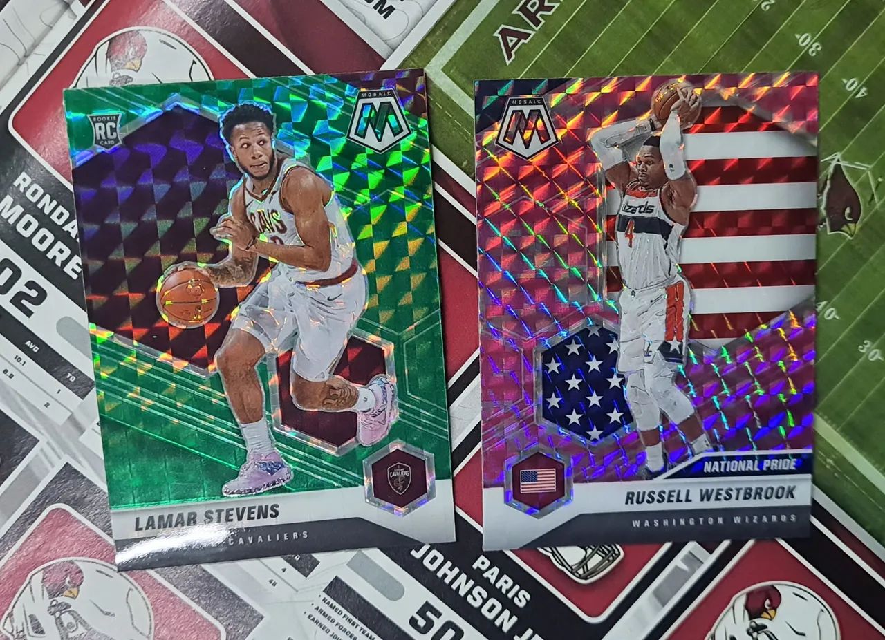 2 Cards de Basquete Mosaic - Lamar Stevens e Russell Westbrook - Foto 4