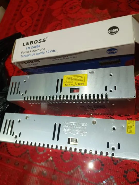 Fonte chaveada 12v 50a nova  - Foto 2