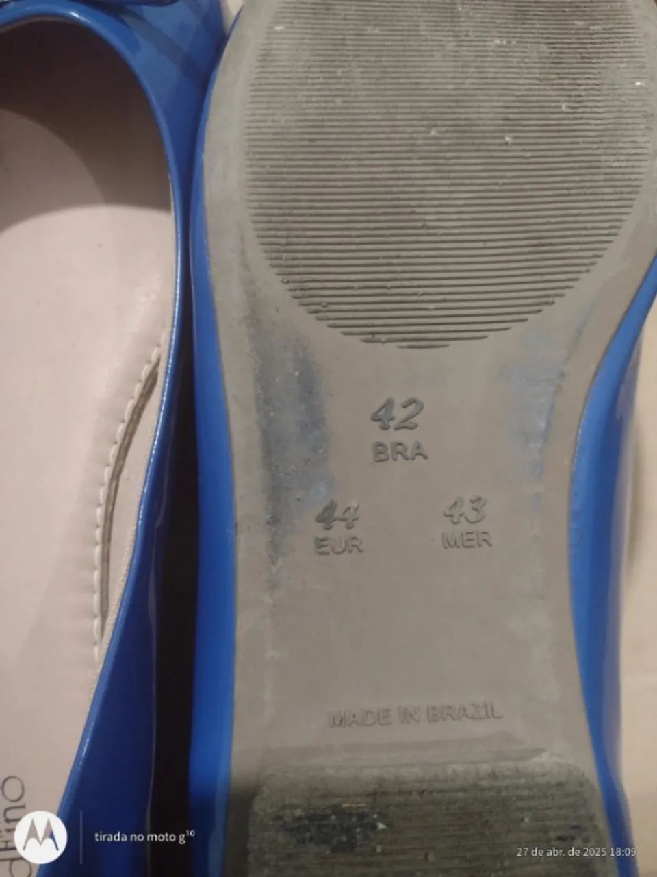 Sapatilha feminina Azul número 42