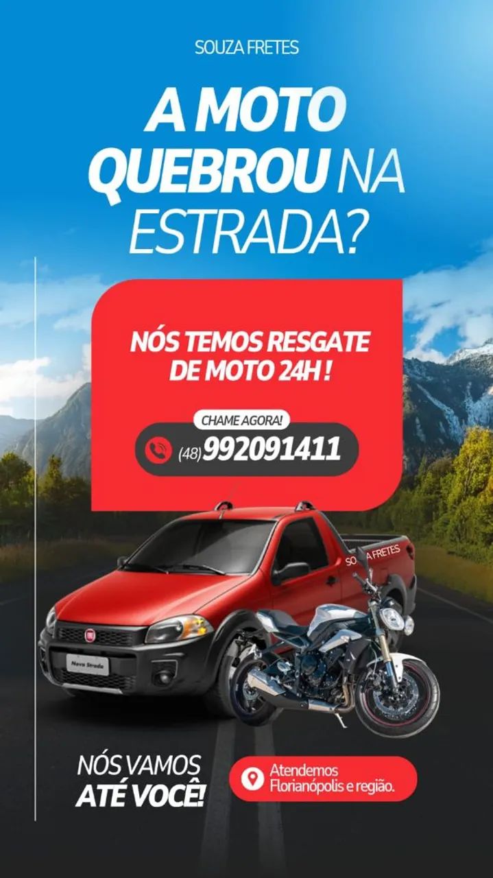 Fretes e resgates de motos 