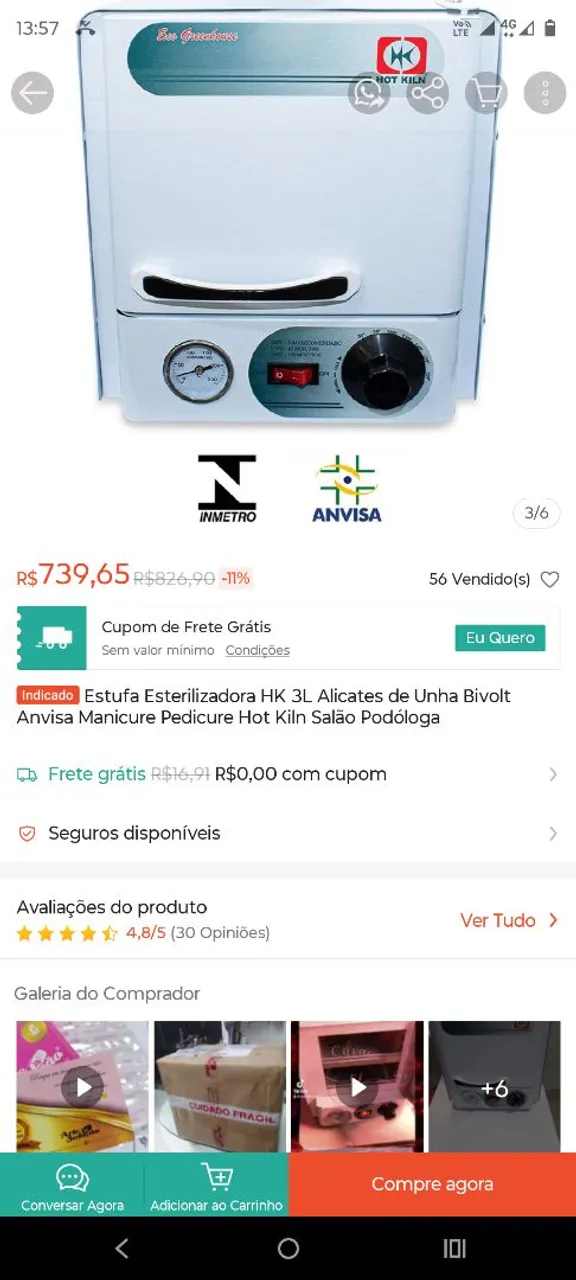 Estufa Esterilizadora HK 3L Bivolt
