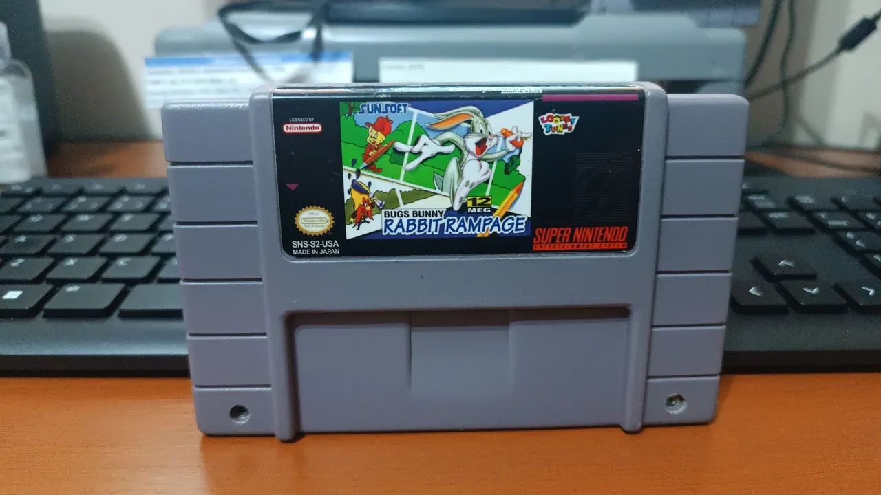 Cartucho SNES Bugs Bunny (Perna Longa) Rabbit Rampage Paralelo - Jogos ...