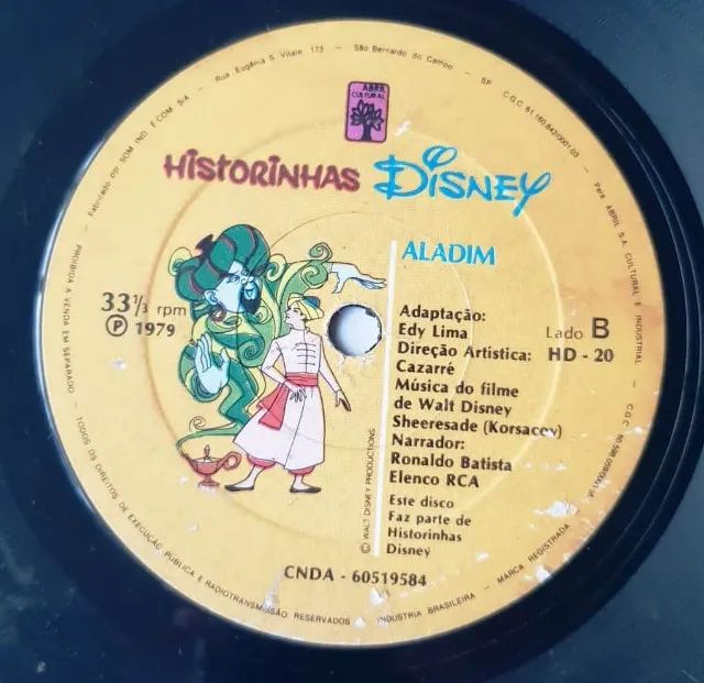 Disco Vinil Compacto - Historinhas Disney (Aladim) - 1979 (Sem Capa) - Foto 3