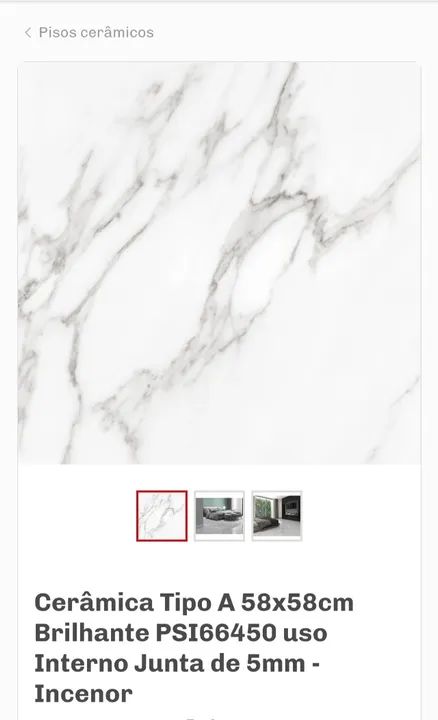 Cerâmica marmorizada 58x58 - Foto 2