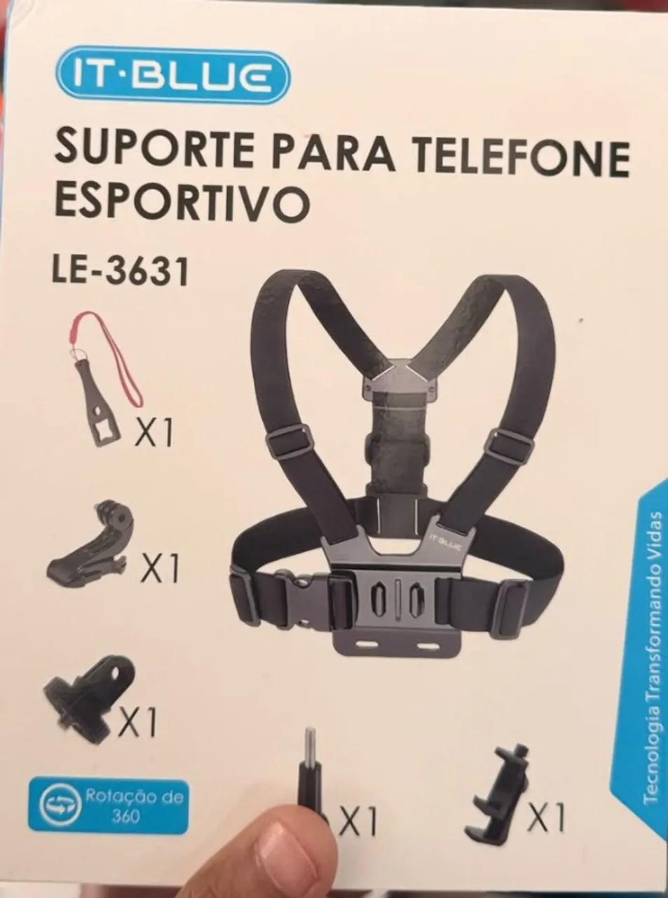 Suporte de Peito Cinta Peitoral Para Câmera Go Pro e Celular