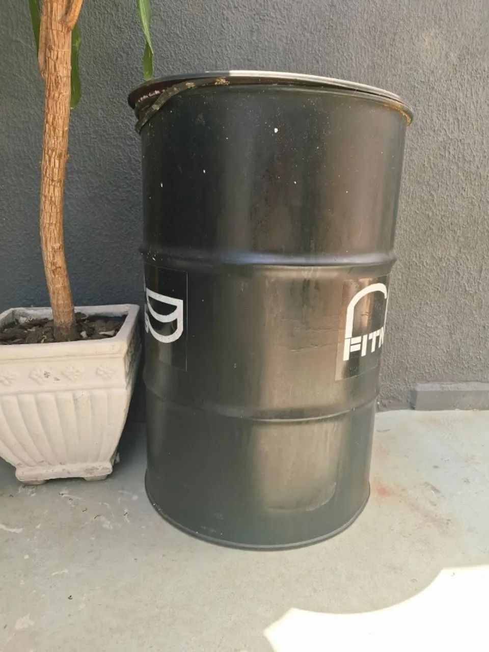 Tambor de Ferro Pintado de Preto