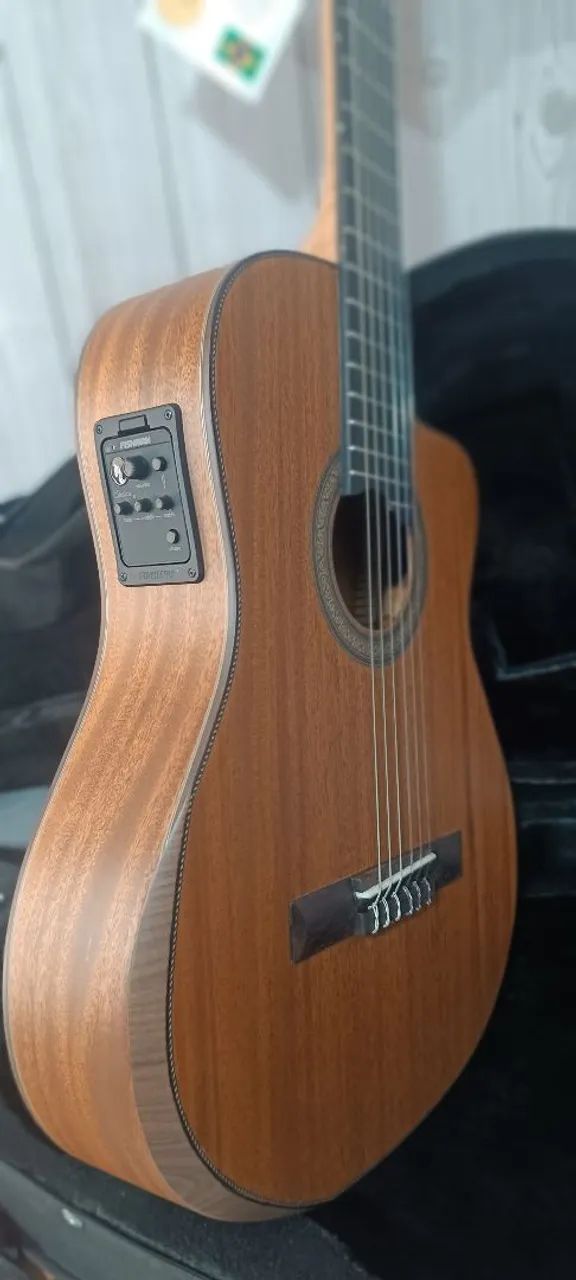 Violão Nylon Eletroacústico Clássico Cutaway Anatômico Natural Fosco Marquês - VN-181NSEQ  - Foto 4