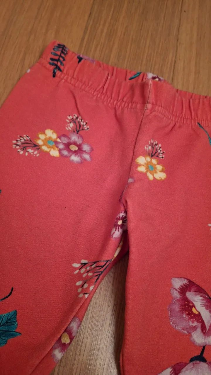 Calça Legging Infantil Floral - Foto 2