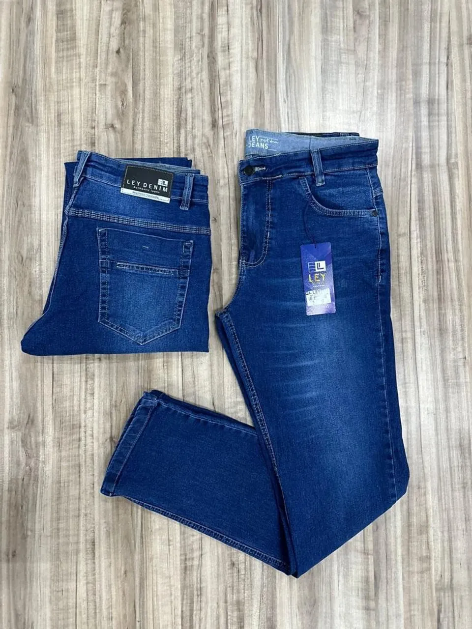 Calças Jeans Azul Ley Denim