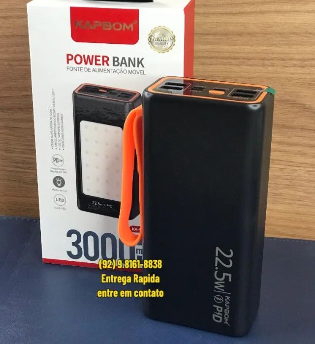 Carregador Portatil 30mah com Lanterna - Foto 5