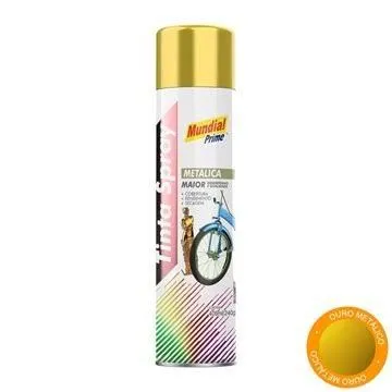 Tinta Spray Metálica Dourada- Mundial Prime