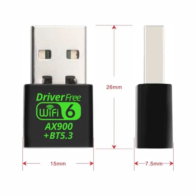 Adaptador USB AX900 WiFi 6, Bluetooth, 2 em 1 - Foto 3