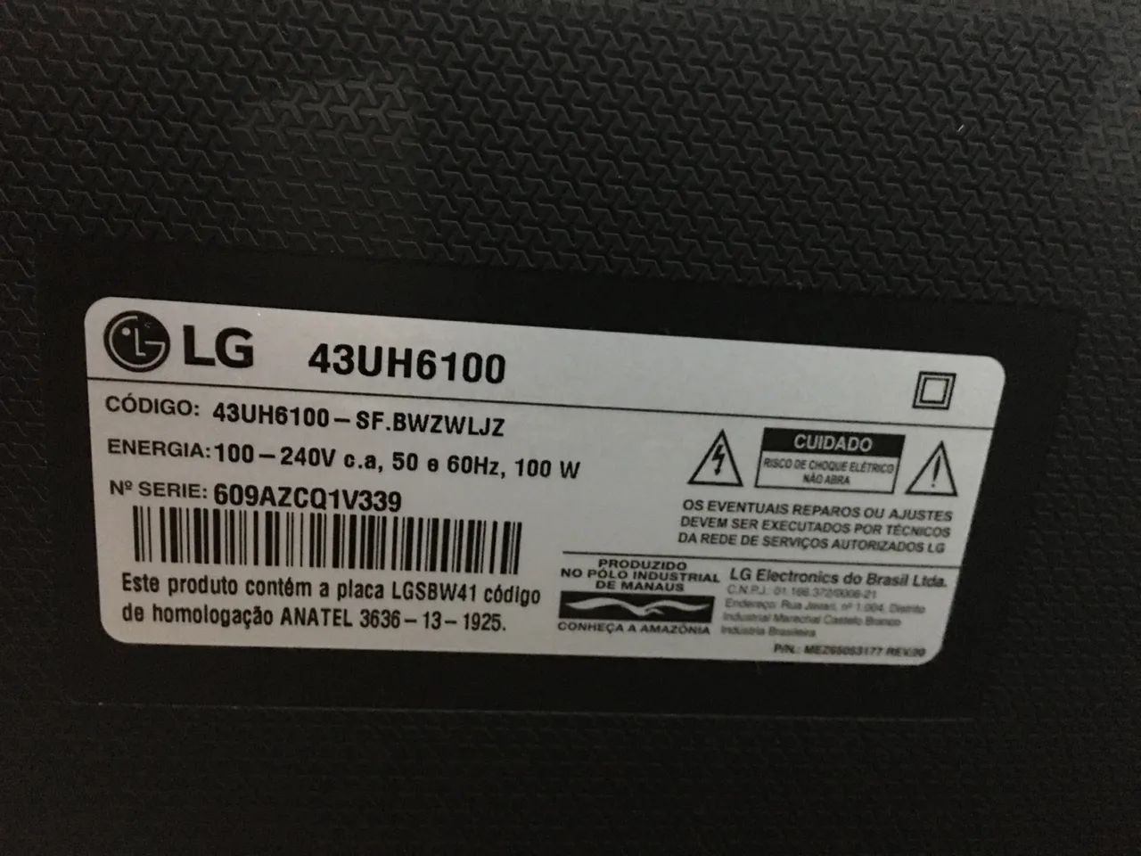 TV LED LG SMART 4K 43 polegadas com defeito  - Foto 2