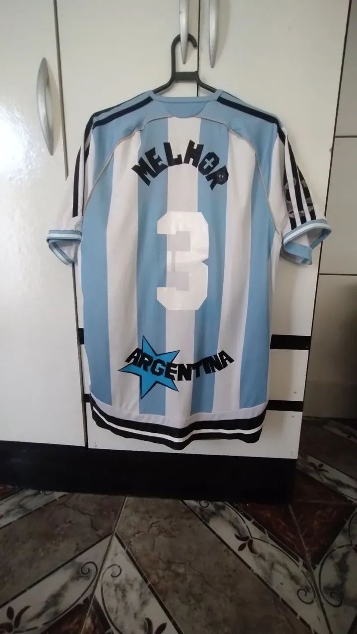 Camisa Argentina Adidas - Azul e Branca - Foto 2