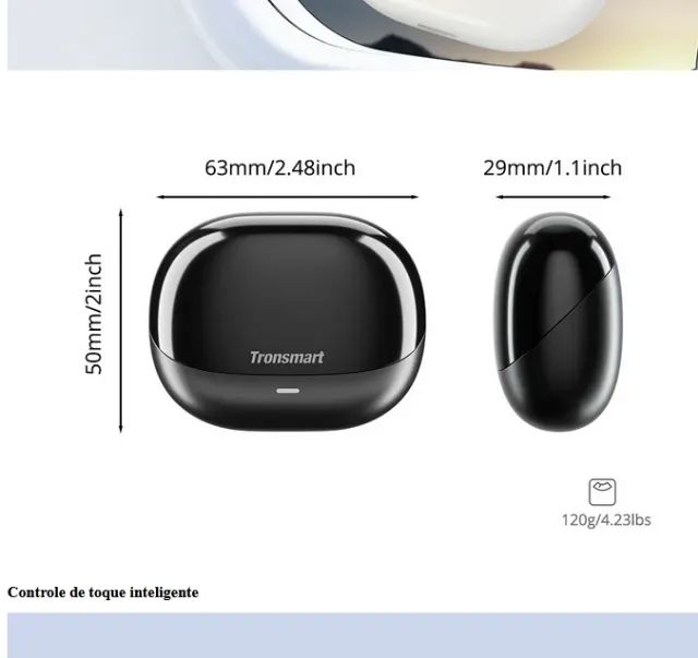 Fone de ouvido sem fio bluetooth 5.3 Tronsmart  - Foto 2