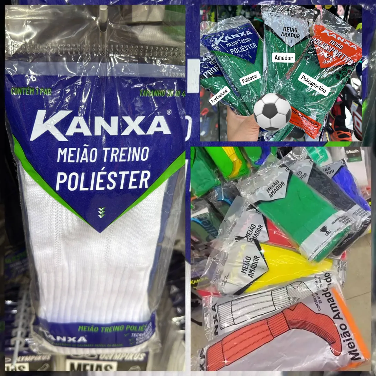 Meias de Futebol KAnxa - Treino Poliéster