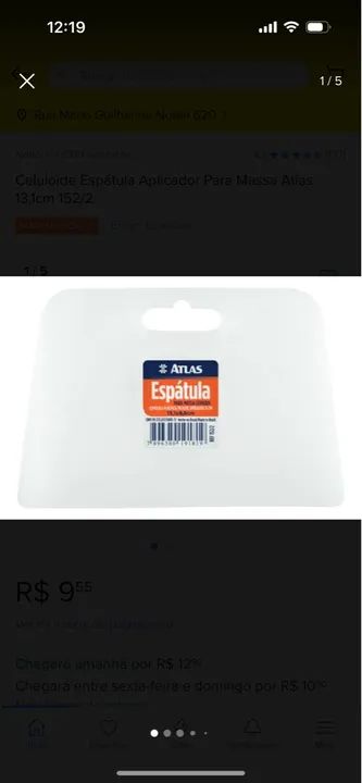 10 Espátulas Atlas Aplicação Massa Corrida E Tintas 13cm