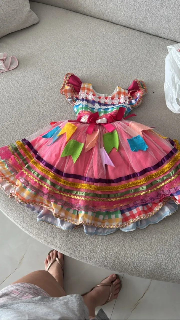 Vestido de Festa Junina Infantil