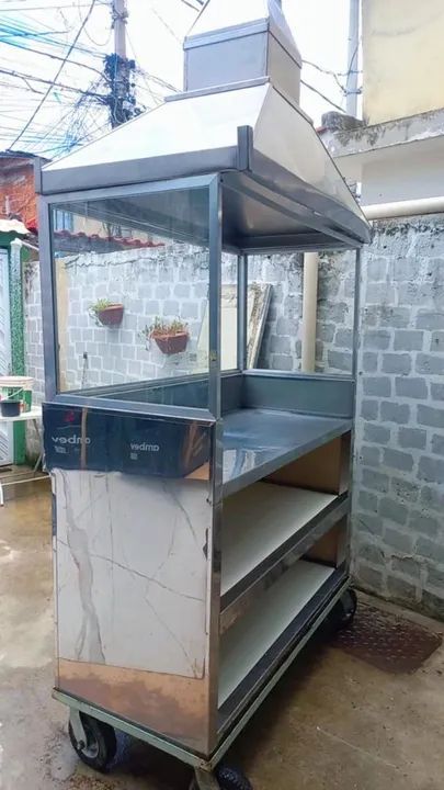Carrinho de Lanches - Aço Inox - Novo! - Foto 3