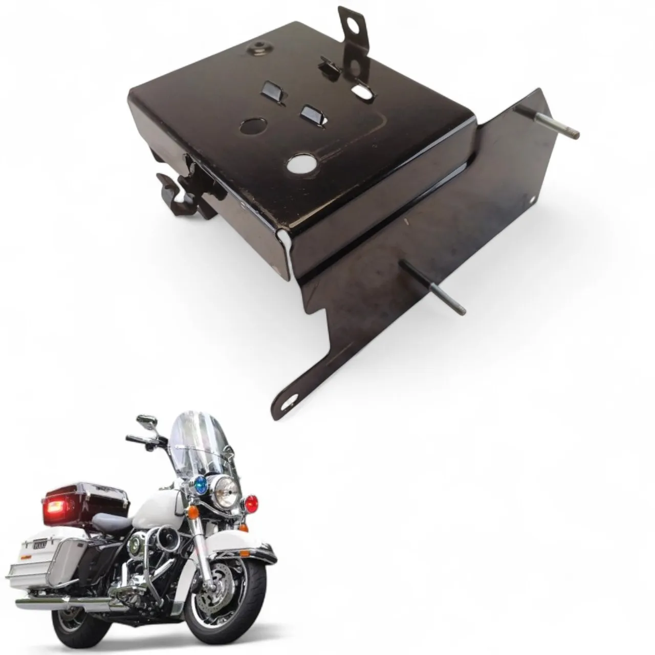 Caixa Suporte Bateria Harley Road King Police 07 08 09 2010