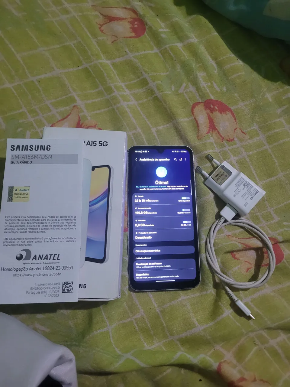Samsung 15 5g 256 e 8 de ram novo com caixa e tudo