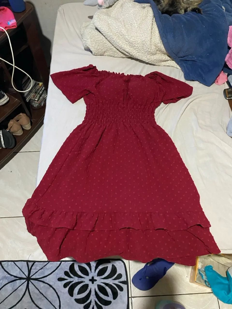 Vestido Ciganinha Midi Vinho - Super Feminino e Confortável! - Foto 2