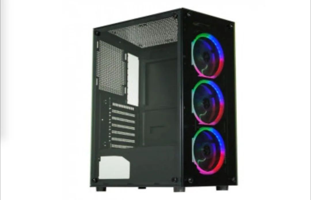 Gabinete Gamer K-mex, Lateral em vidro, 3 fans Led