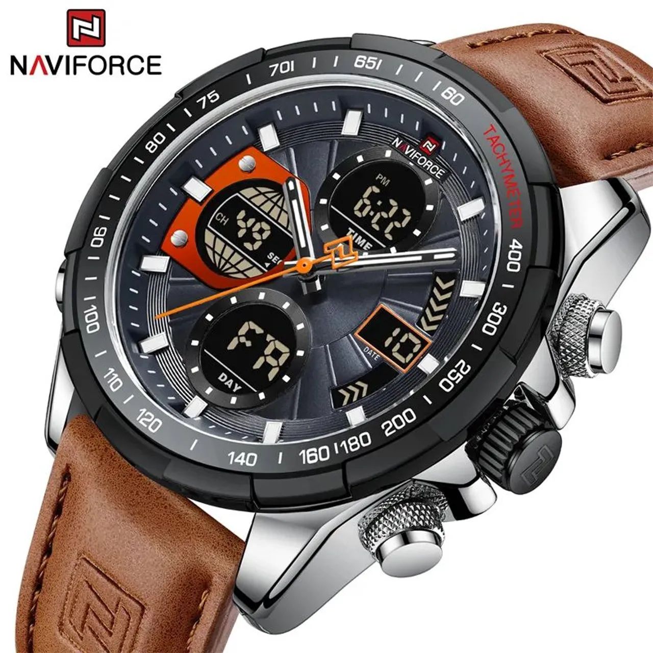 NAVIFORCE 9197 - Relógio Casual/Esportivo Analógico/Digital 