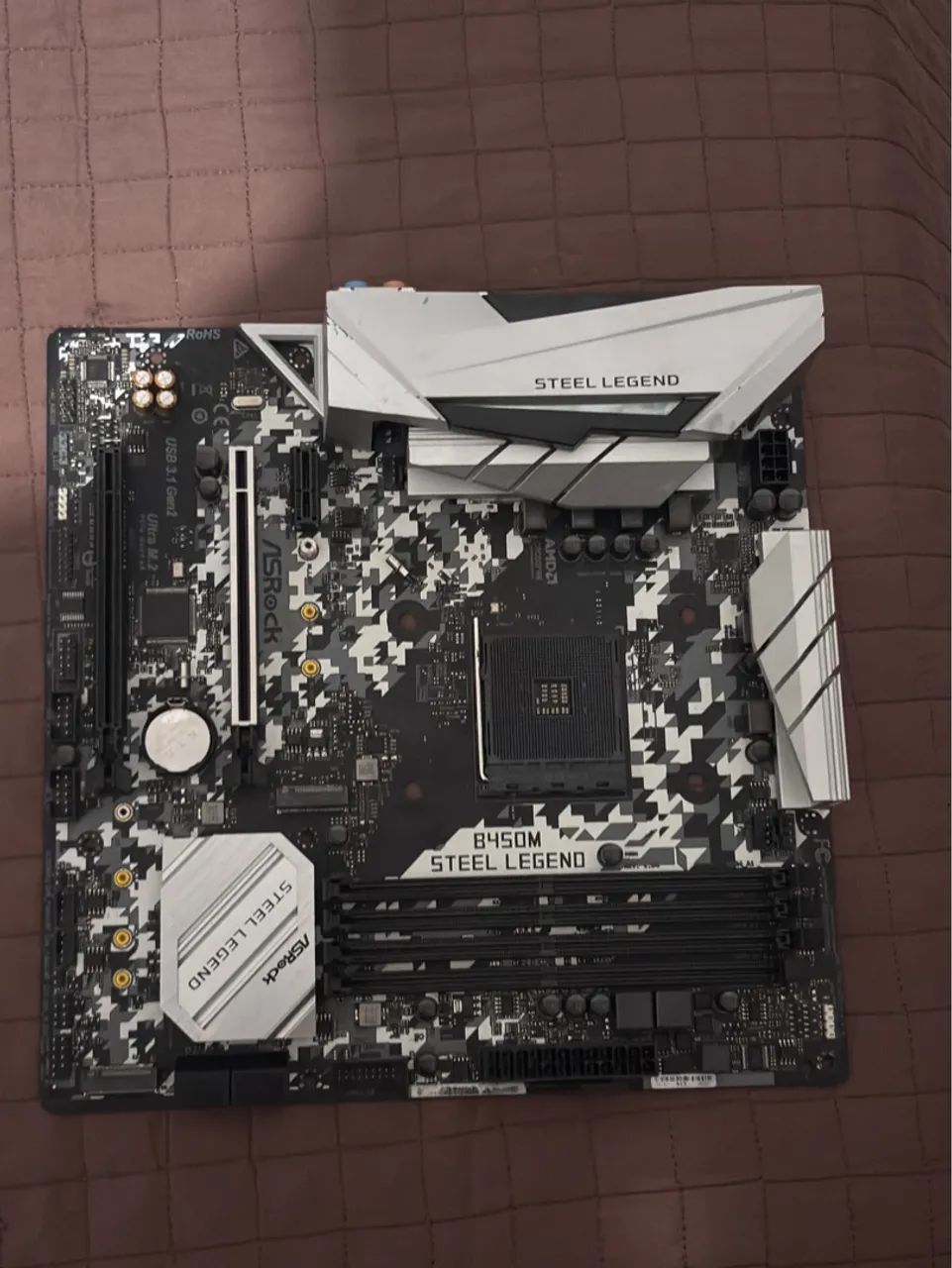 Placa-Mãe ASRock B450M Steel Legend (Leia a Descrição)