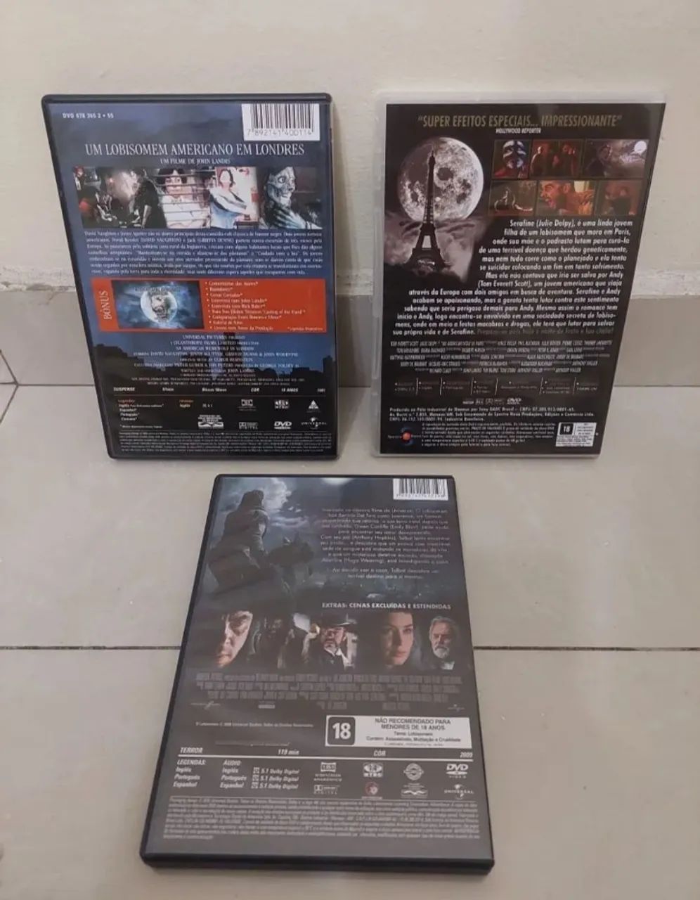 Coleção Filmes de Lobisomem em DVD (3 DVDs) - Foto 2