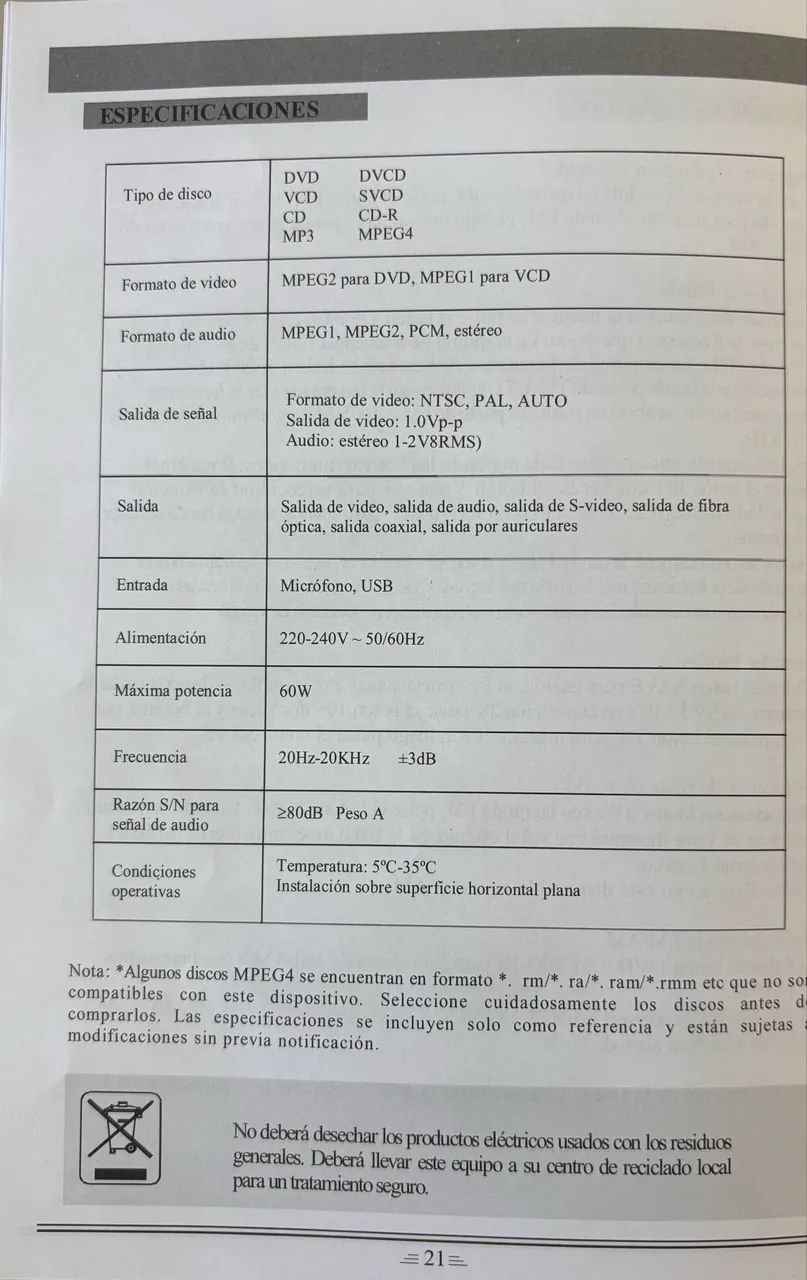 Mini System DVD TCL 220V com Manual - Aparelhos de Som - Jardim