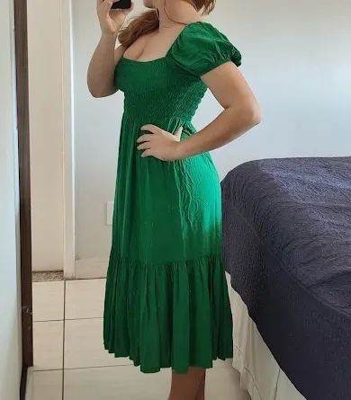 Vestido Verde com lastex no busto - Foto 2