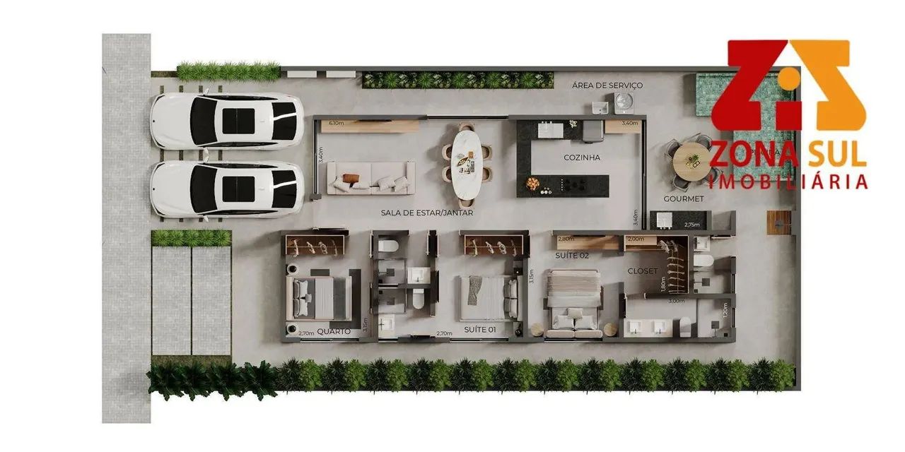 Casa com 4 dormitórios à venda, 240 m² por R$ 2.500.000 - Portal do Sol - João Pessoa/PB - Foto 5