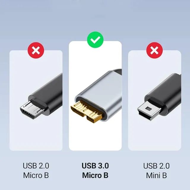 Cabo Micro B para Tipo C Macho -  HD Disco Rígido 3.0 - Foto 3
