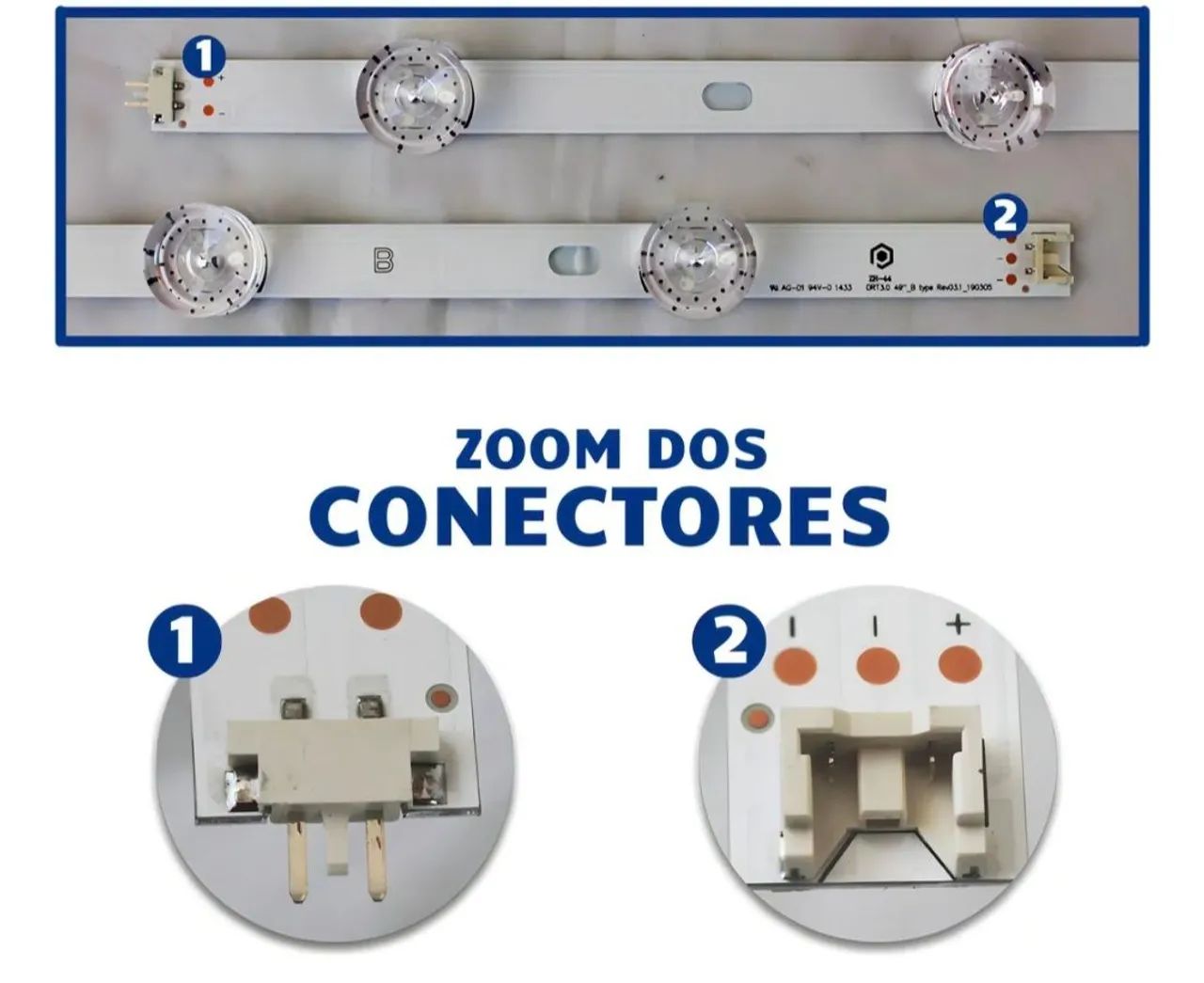 Fita de LED para TV 10 tiras 50cm - Foto 5