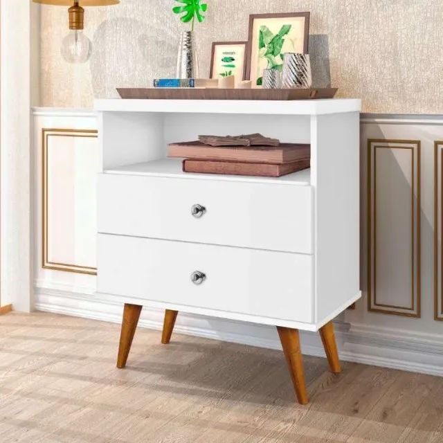 Mesa de Cabeceira Status 2Gvs Branco J.A Moveis - Entrega Rápida! 