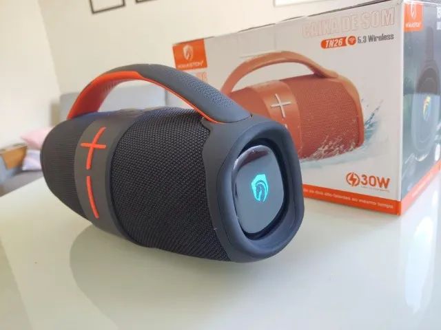 Caixa Som USB Bluetooth Tn26 Prova D'água com LED RGB  - Foto 3