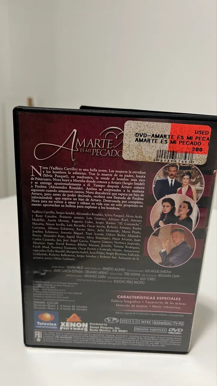 DVD da novela Amarte Es Mi Pecado  - Foto 2