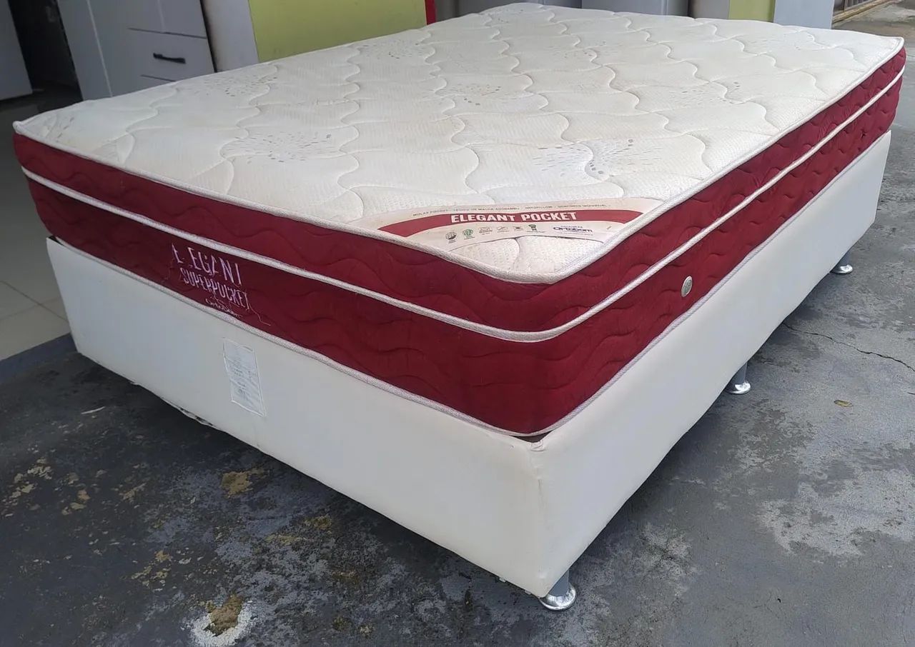Cama Box Casal (BASE +COLCHÃO). FAÇO A ENTREGA * - Foto 2