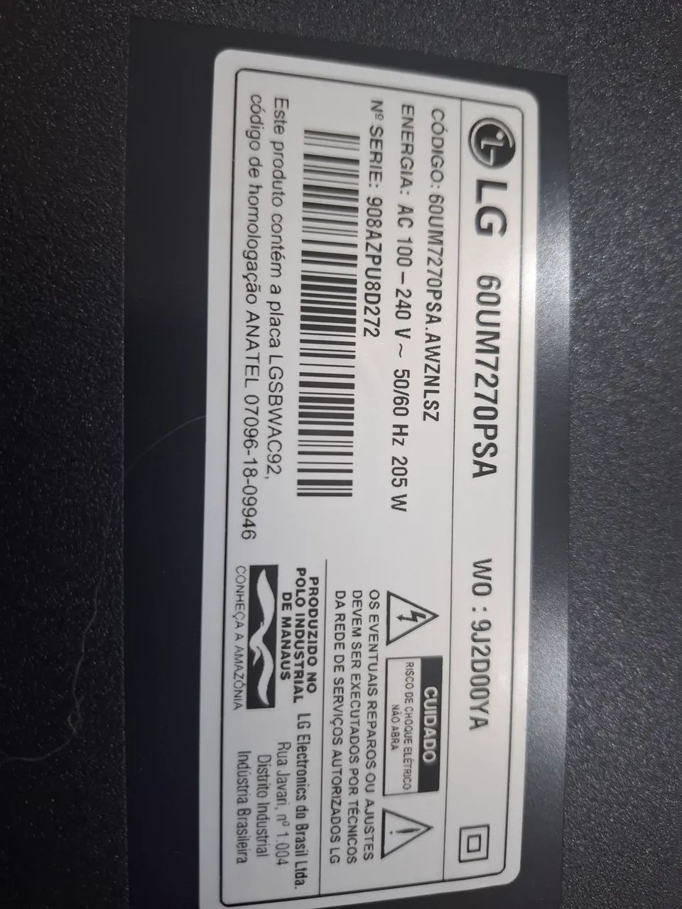 TV LG 60UM7270PSA 60 polegadas