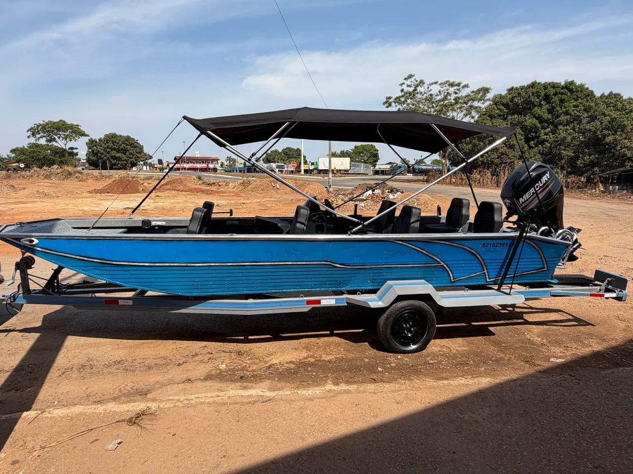 Canoa Barco Lancha alumínio 6 metros Tuiuiu Nautica