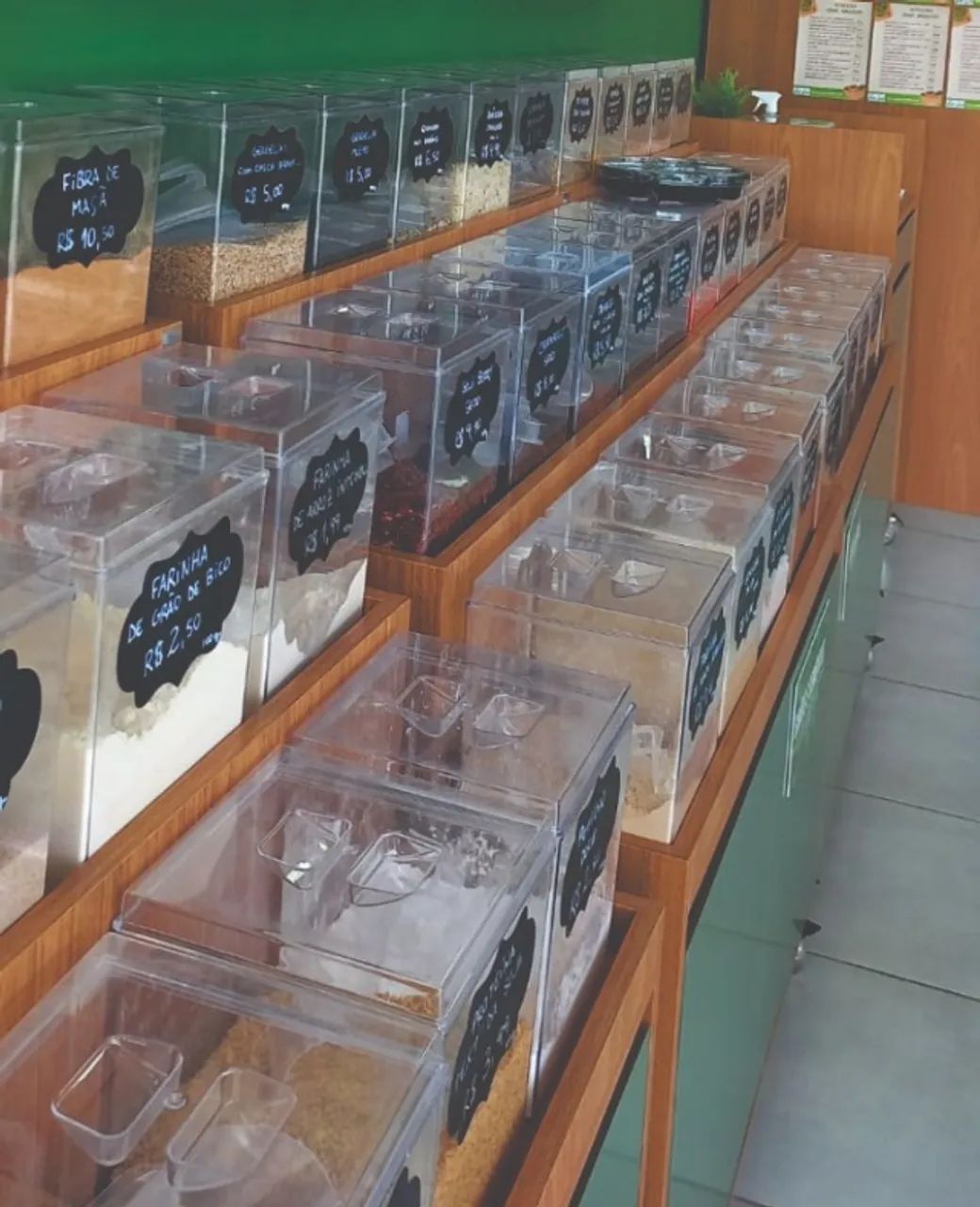 Módulo Expositor para Potes Graneis c/ Espaço para Estoque em mdf Duratex - Foto 3