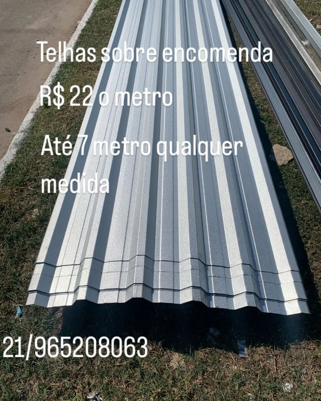 Telhas galvanizadas para telhado - R$ 22 o metro
