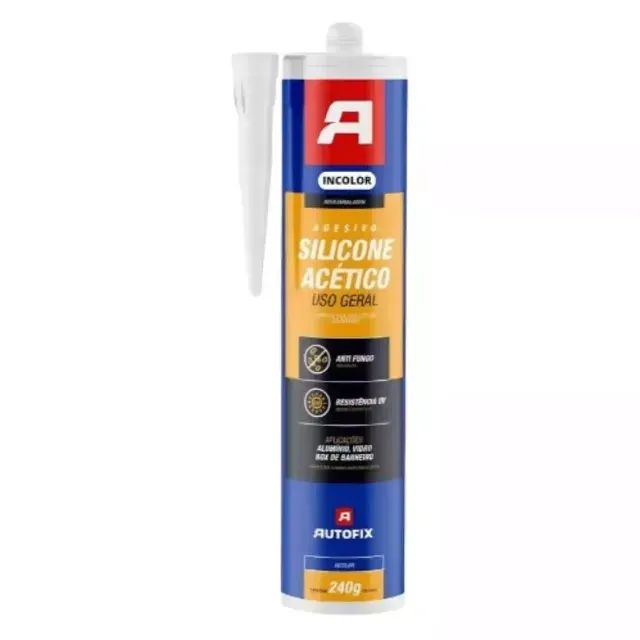 Silicone Acético Incolor Uso Geral 240g Autofix