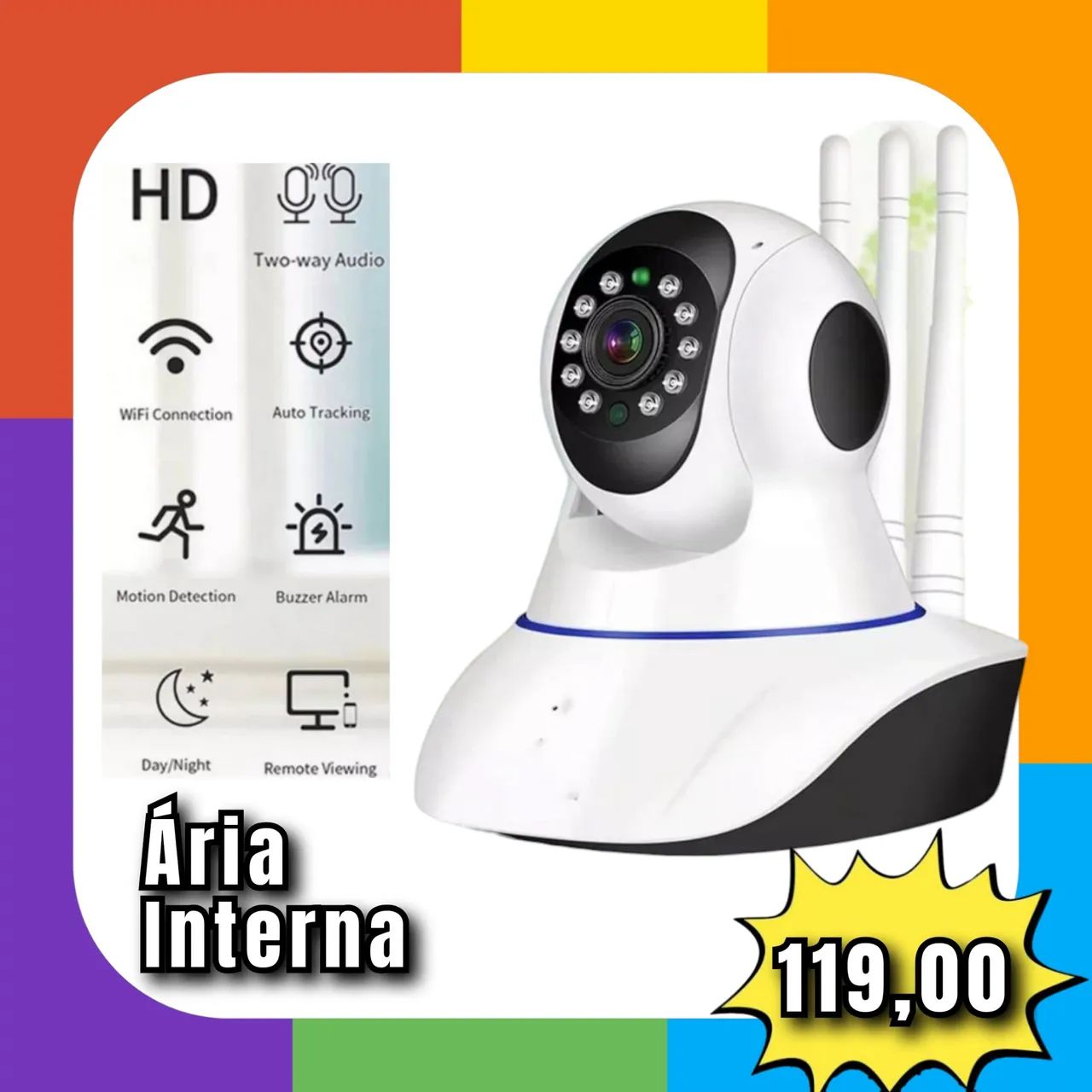 Câmera interna de segurança 