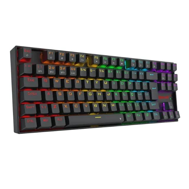 Teclado Mecanico Gamer Redragon Kumara Elite Rainbow, Wireless, Switch Brown, Preto - K552 - Foto 2