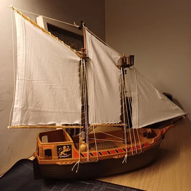 Veleiro Playmobil FLUTUA de vdd Custom Barco Pirata Caravela - Foto 3