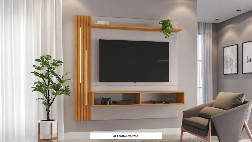 Painel Agrado JCM com LED, ideal para TVs até 65 Polegadas   - Entrega Imediata;