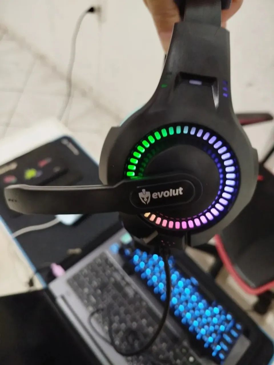 Fone Headset Gamer Com Luz Led Entrega gratis - Foto 3