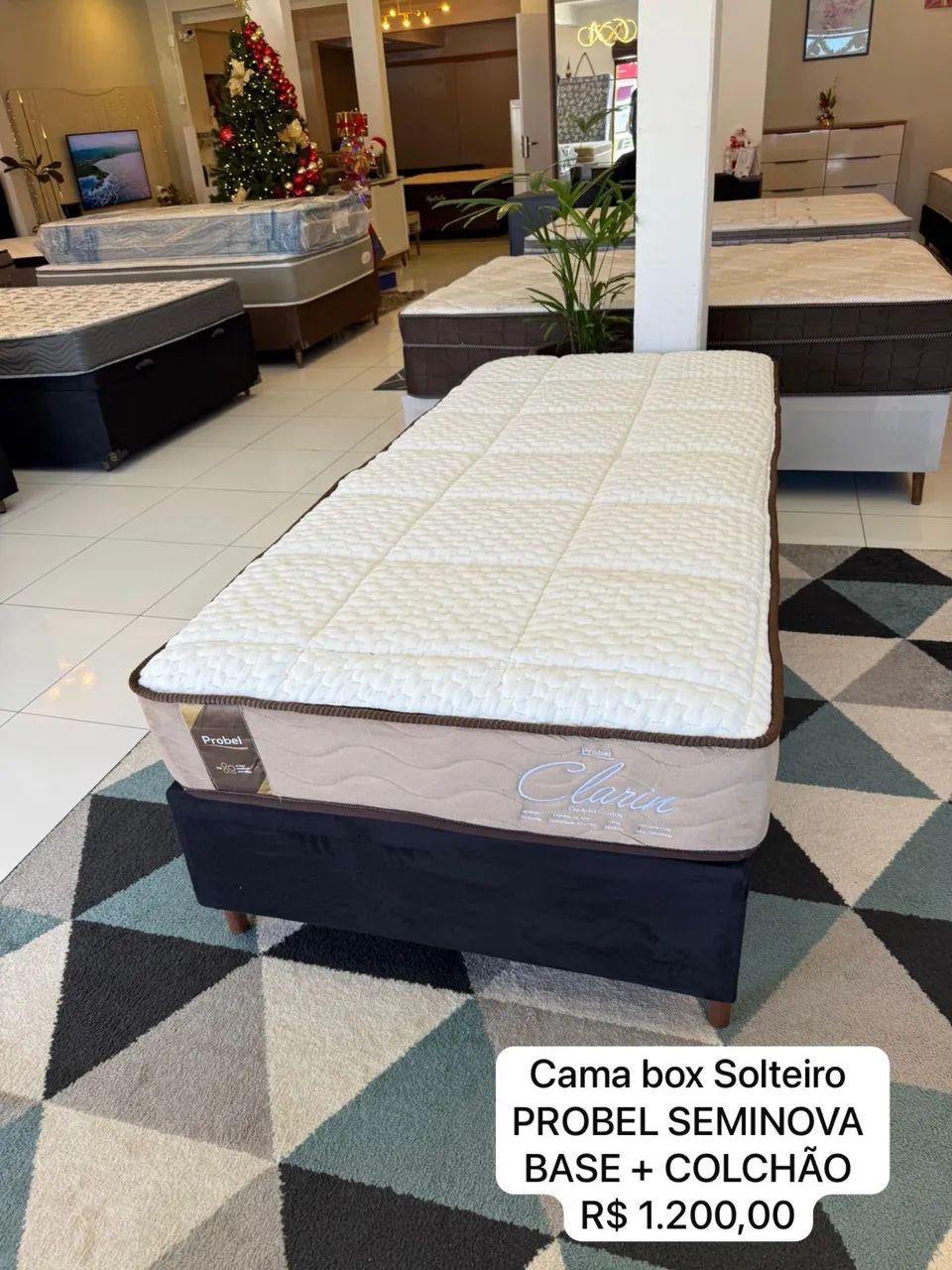 Cama box Solteiro com colchão TOP - Entrego!  - Foto 4